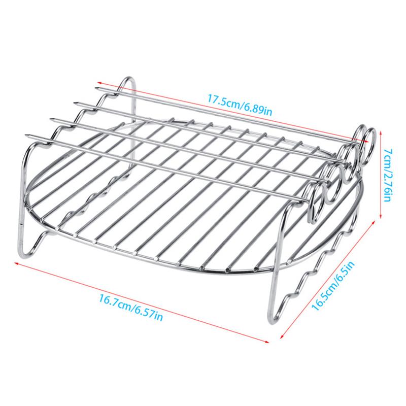 Double Layer Stainless steel Skewers Barbecue Rack BBQ Tray | Bowlift