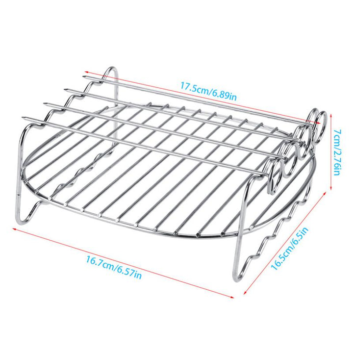 Double Layer Stainless steel Skewers Barbecue Rack BBQ Tray | Bowlift