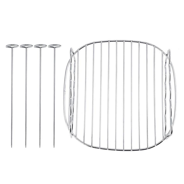 Double Layer Stainless steel Skewers Barbecue Rack BBQ Tray | Bowlift