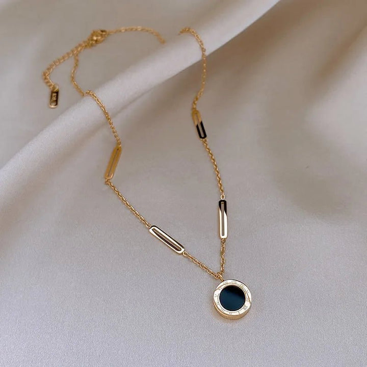 BowLift | Double Sided Roman Numeral Pendant Necklace