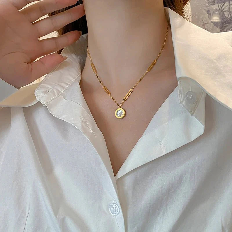 BowLift | Double Sided Roman Numeral Pendant Necklace