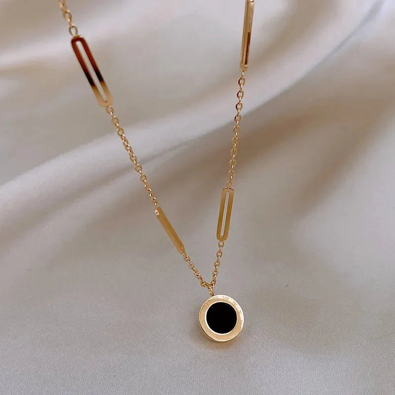 BowLift | Double Sided Roman Numeral Pendant Necklace