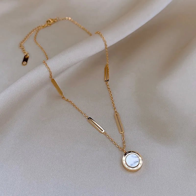 BowLift | Double Sided Roman Numeral Pendant Necklace