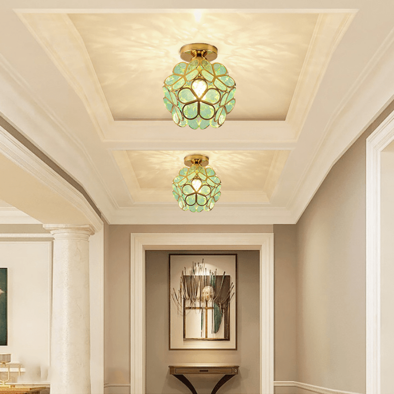 BowLift | Elegant Glass Ceiling Light in Floral Style