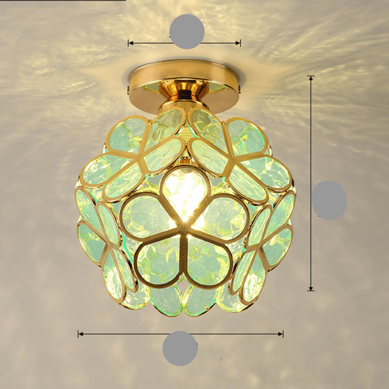 BowLift | Elegant Glass Ceiling Light in Floral Style