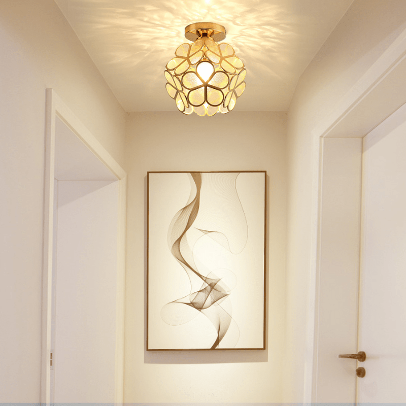 BowLift | Elegant Glass Ceiling Light in Floral Style