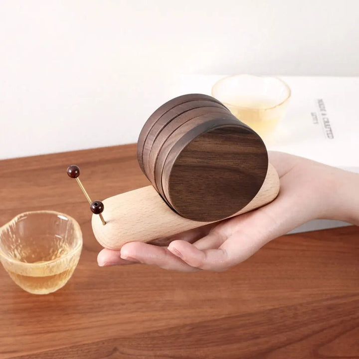 BowLift | Snail coaster set - Unique charm - Decorate coffee breaks - Elegant and functional