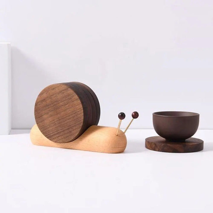 BowLift | Snail coaster set - Unique charm - Decorate coffee breaks - Elegant and functional