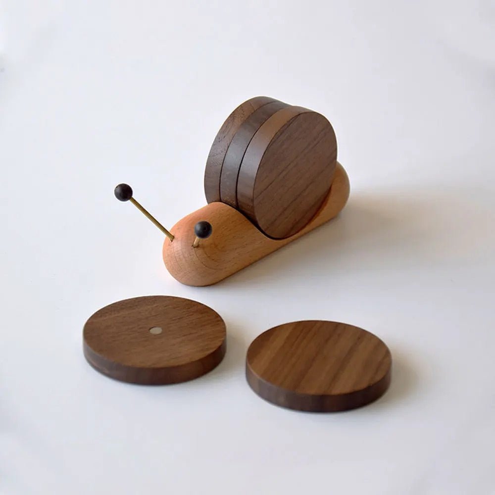BowLift | Snail coaster set - Unique charm - Decorate coffee breaks - Elegant and functional