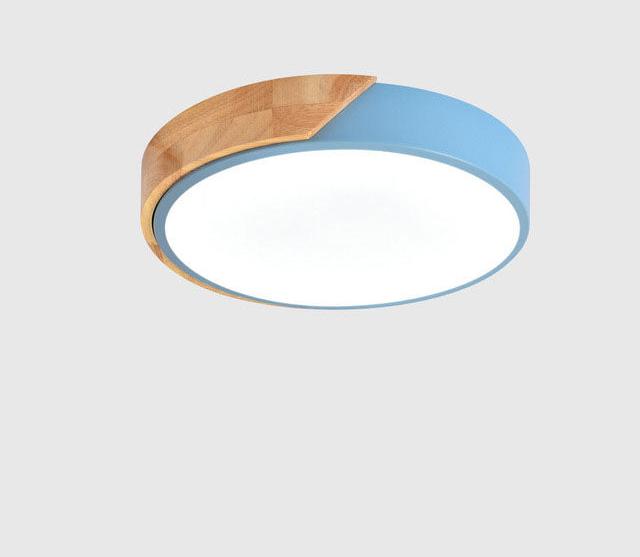 Minimalistic Round LED Ceiling Light with Wood Décor – Modern Design, Dimmable | Bowlift