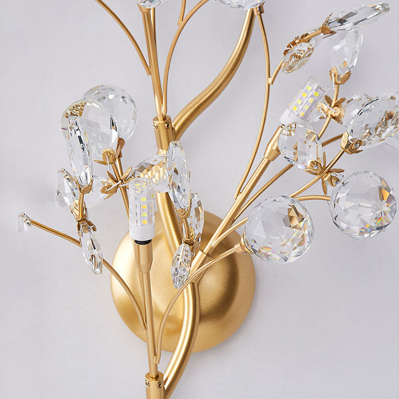Modern Flower Wall Lamp made of Crystal – Elegant Wall Lighting for Living Spaces | Bowlift