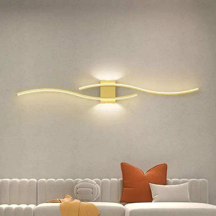 BowLift | Lumivora Wave LED Wall Light | Modern Wave Design | Energy Saving & Stylish | 60×15 cm | Warm, Glare-Free Light
