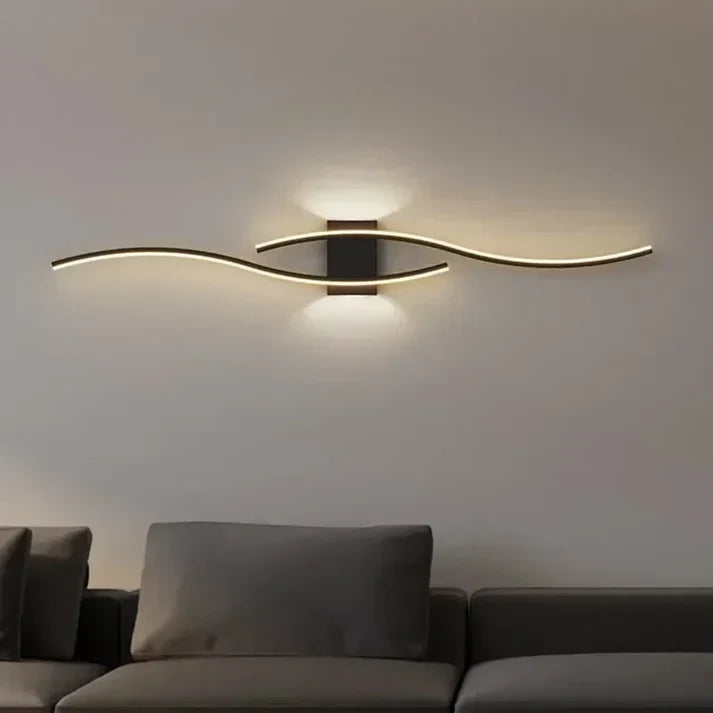 BowLift | Lumivora Wave LED Wall Light | Modern Wave Design | Energy Saving & Stylish | 60×15 cm | Warm, Glare-Free Light