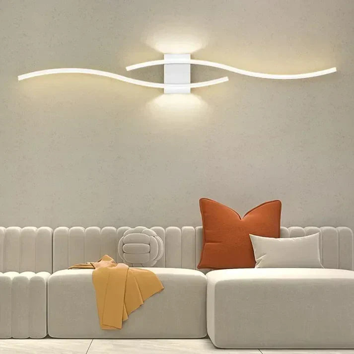 BowLift | Lumivora Wave LED Wall Light | Modern Wave Design | Energy Saving & Stylish | 60×15 cm | Warm, Glare-Free Light