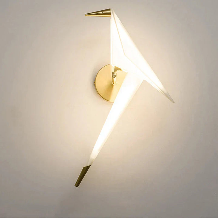 Modern Origami Crane Wall Light - Elegant LED Light for Living Spaces | Bowlift