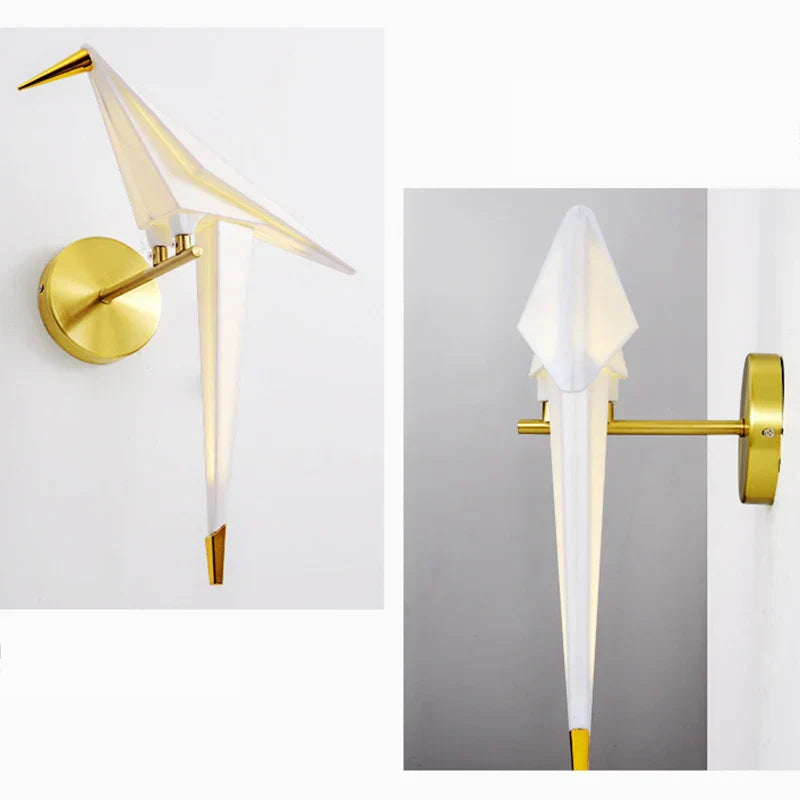 Modern Origami Crane Wall Light - Elegant LED Light for Living Spaces | Bowlift
