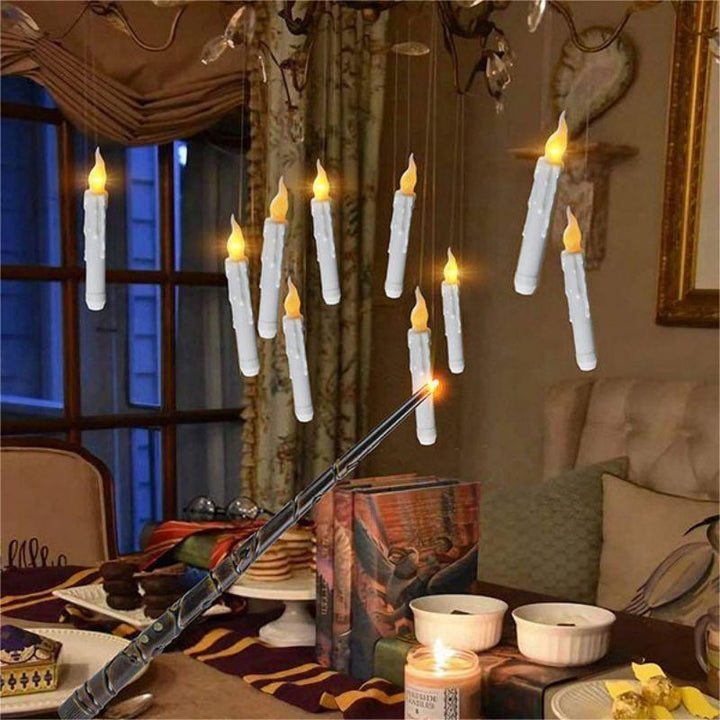 HALLOWEEN DECORATION CANDLES - 20PCS FLOATING CANDLES WITH WAND REMOTE - Bowlift