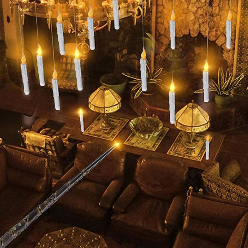 HALLOWEEN DECORATION CANDLES - 20PCS FLOATING CANDLES WITH WAND REMOTE - Bowlift