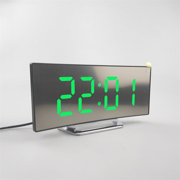 CurveTime Digital Alarm Clock – Compact Alarm Clock with Curved Display and Modern Design | Bowlift