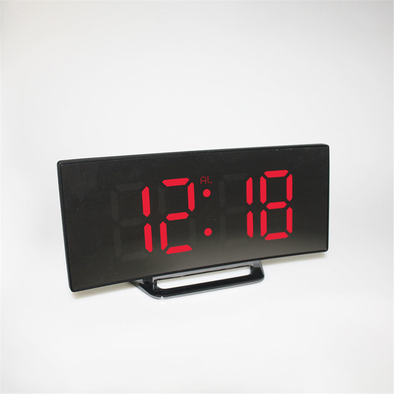 CurveTime Digital Alarm Clock – Compact Alarm Clock with Curved Display and Modern Design | Bowlift