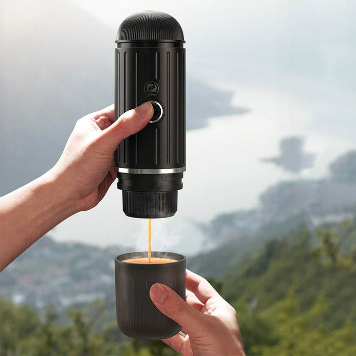BowLift | Self-Heating Portable Electric Espresso Maker with USB-C Charger – Compatible with Ground Coffee & Nespresso Capsules