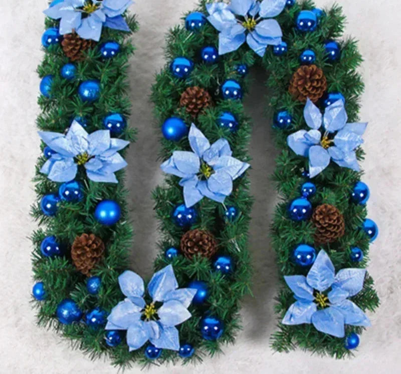 BowLift | Christmas Garland | Elegant Rattan Banner with LED Lighting