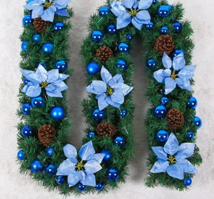 BowLift | Christmas Garland | Elegant Rattan Banner with LED Lighting