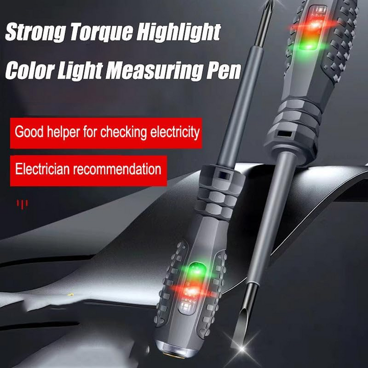 Magnetic screwdriver and test pen | Precision tool with double function | Bowlift