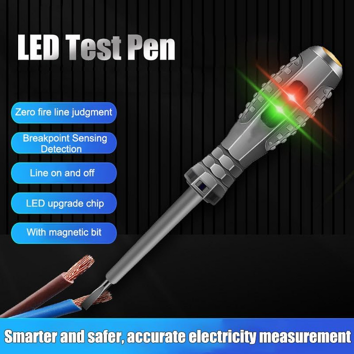 Magnetic screwdriver and test pen | Precision tool with double function | Bowlift
