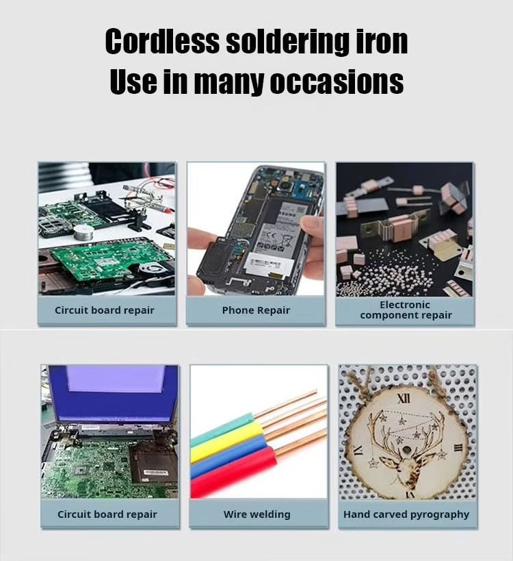 Cordless Portable Soldering Iron Set | Cordless & Rechargeable | Bowlift