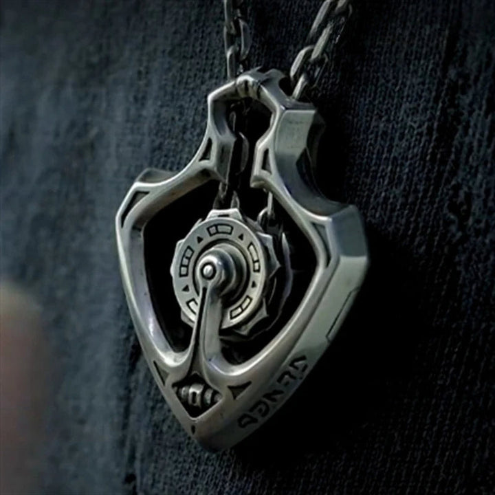 BowLift | Mechanical Rotating Gear Vintage Necklace