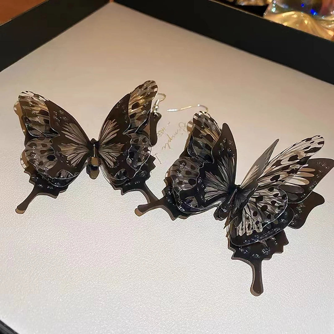 BowLift | Black Hollow Butterfly Dangle Earrings