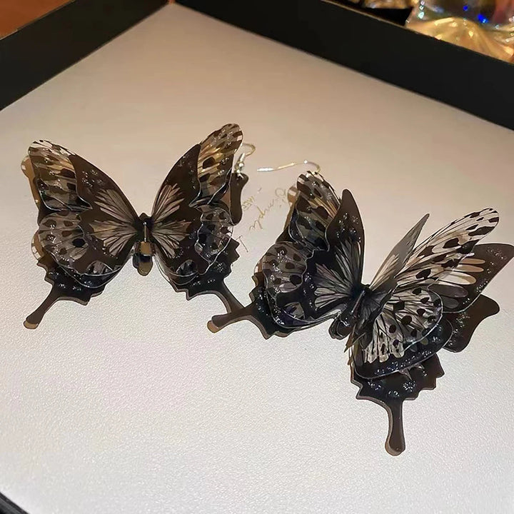 BowLift | Black Hollow Butterfly Dangle Earrings