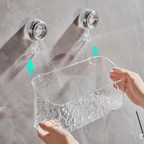 Practical wall shelf | Drill-free storage in the bathroom | Bowlift