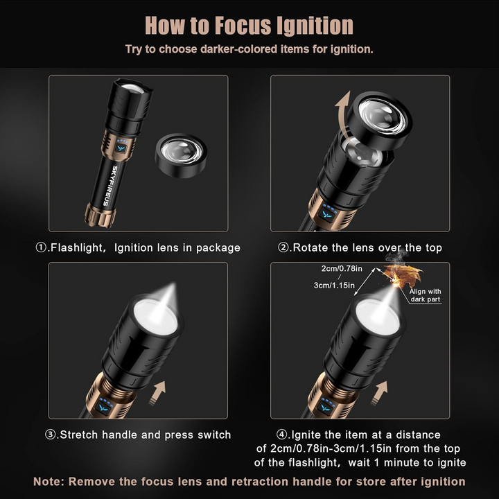 Ignition flash light | Ultra-bright, Zoomable and Ready to Fire | Bowlift