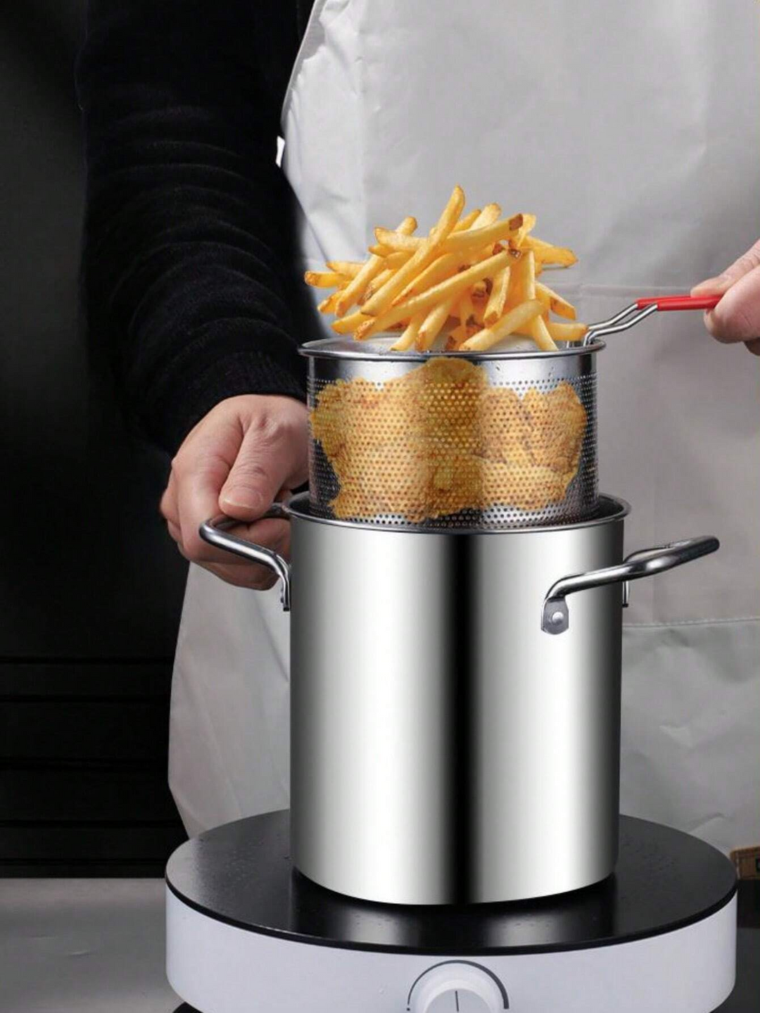 Stainless Steel Deep Fryer | Enjoy Crispy Foods with Less Oil | Bowlift