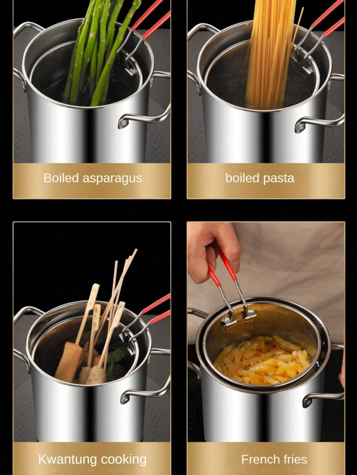 Stainless Steel Deep Fryer | Enjoy Crispy Foods with Less Oil | Bowlift