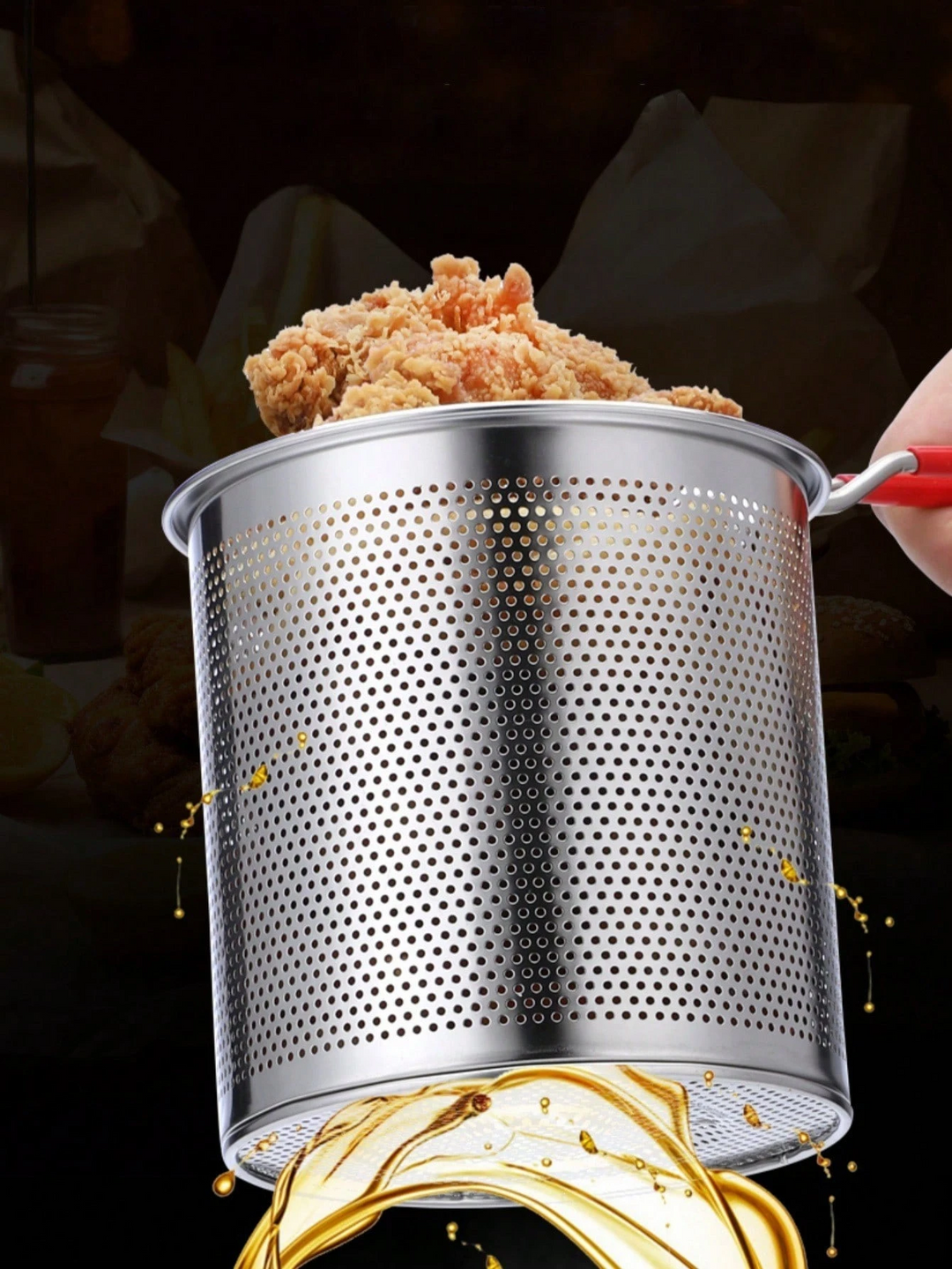 Stainless Steel Deep Fryer | Enjoy Crispy Foods with Less Oil | Bowlift