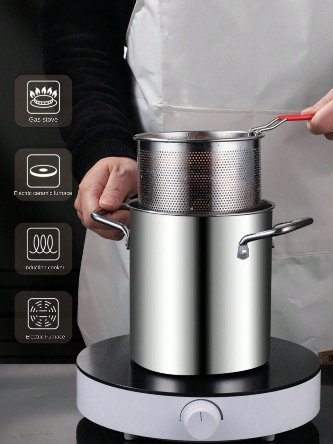Stainless Steel Deep Fryer | Enjoy Crispy Foods with Less Oil | Bowlift