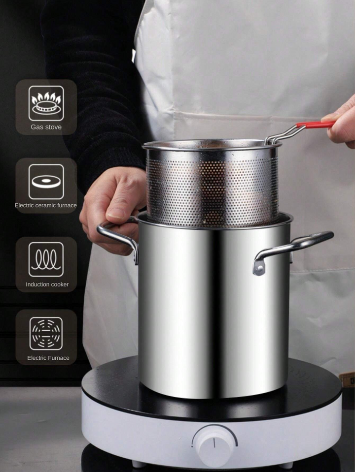 Stainless Steel Deep Fryer | Enjoy Crispy Foods with Less Oil | Bowlift