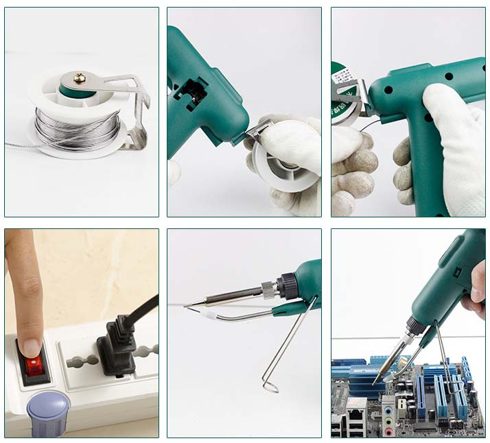Auto-Feed Soldering Iron | 80W fast heat precision tool | Bowlift