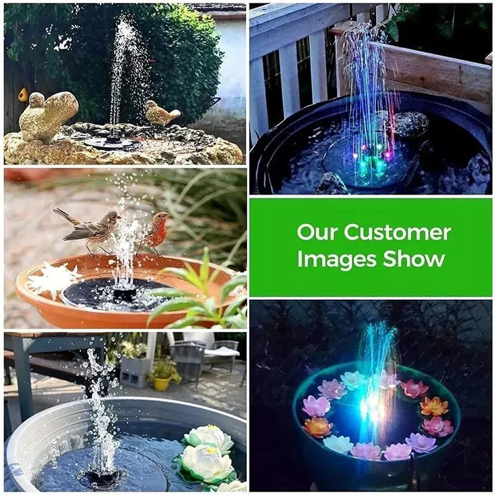 BowLift | Solar Fountain with 60 LED Lights