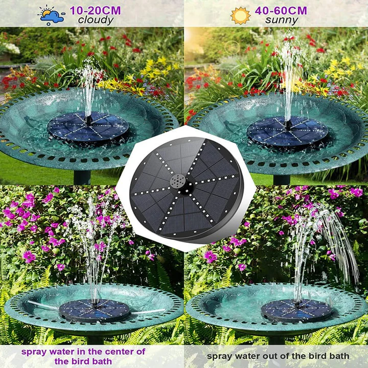 BowLift | Solar Fountain with 60 LED Lights
