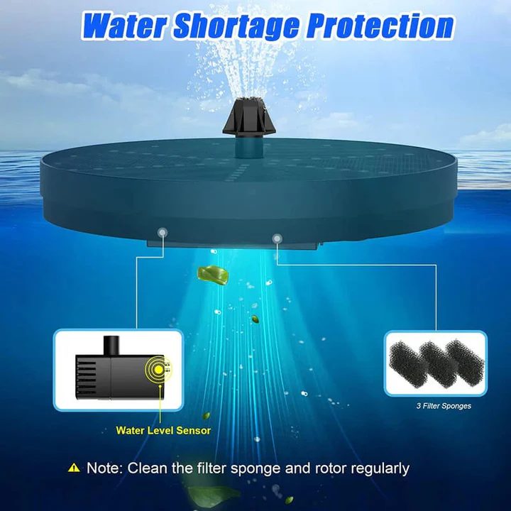 BowLift | Solar Fountain with 60 LED Lights