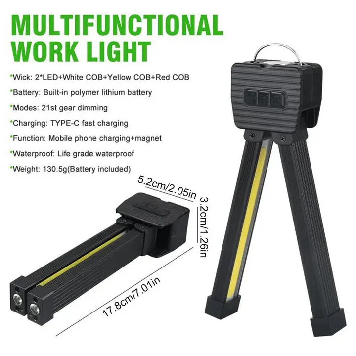 BowLift | Rechargeable COB LED Work Light with Magnetic Base