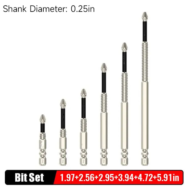 Precision Magnetic Screwdriver Bits | Secure Grip, No Slipping | Bowlift