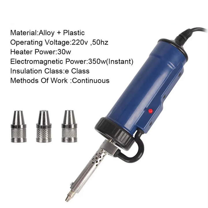 BowLift | Desoldering Machine, Tin Sucker, Automatic Electric Solder with 3 Suction Nozzles