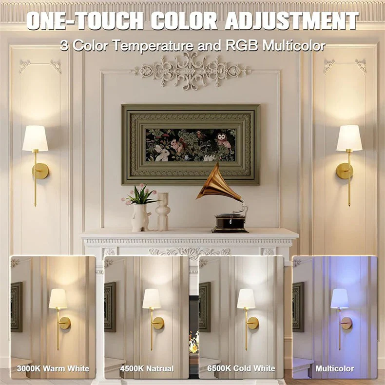 BowLift | Wireless Wall Lights, Pack of 2