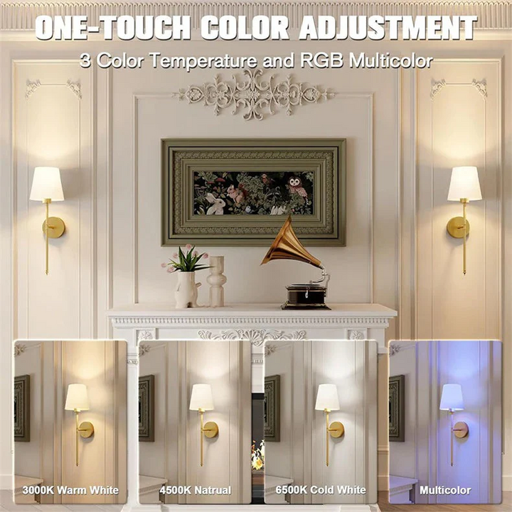 BowLift | Wireless Wall Lights, Pack of 2