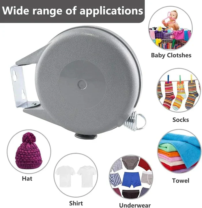 BowLift | Retractable Washing Line with Swivel Wall Mount